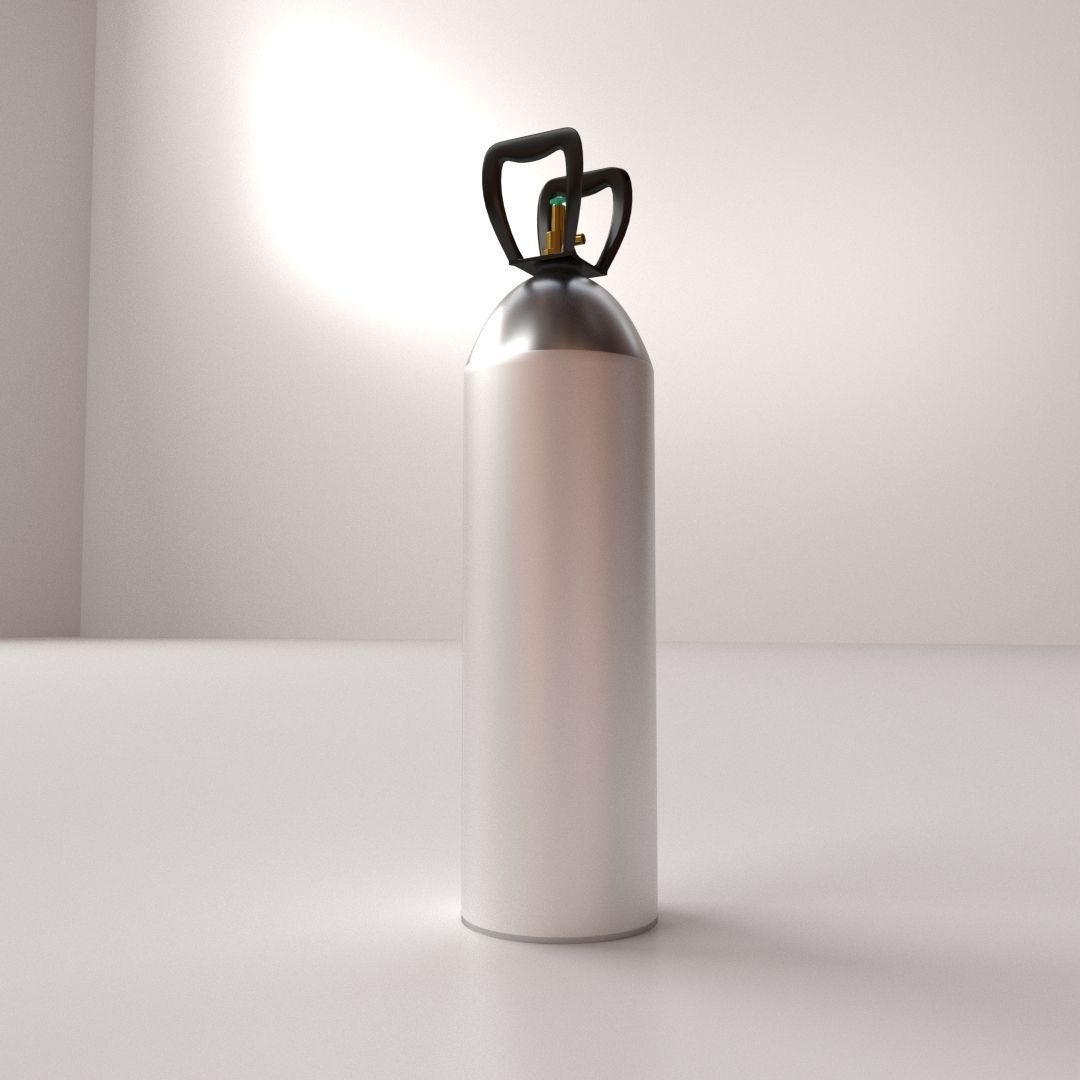 Helium Tank 3D model_2