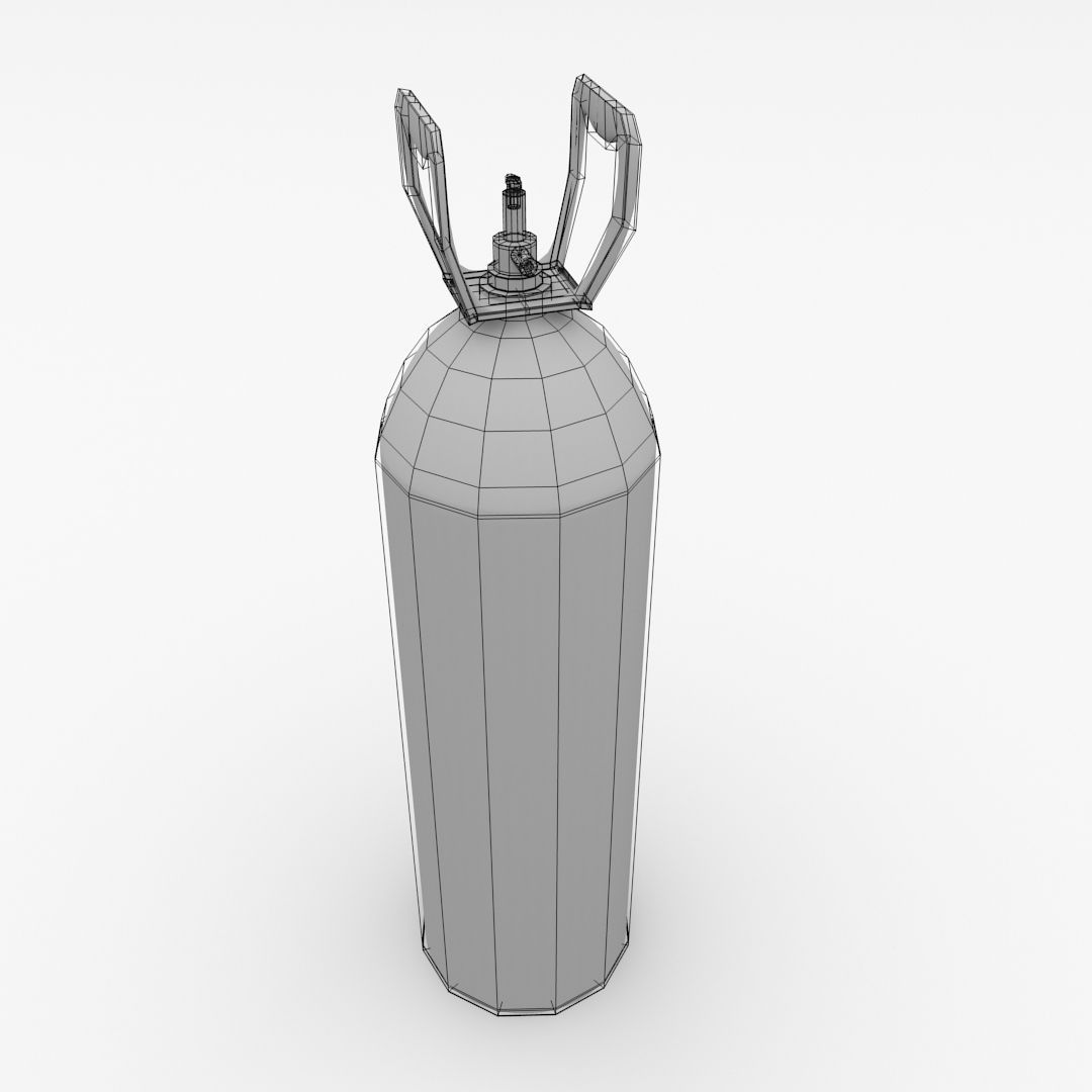Helium Tank 3D model_4