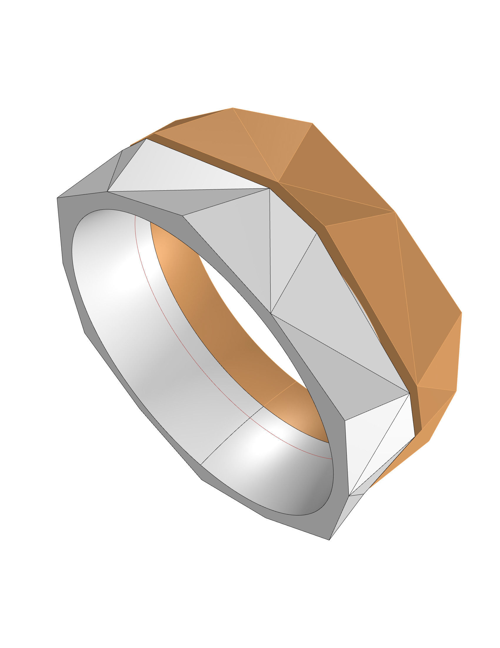 Wedding Band Men 3D print model_2