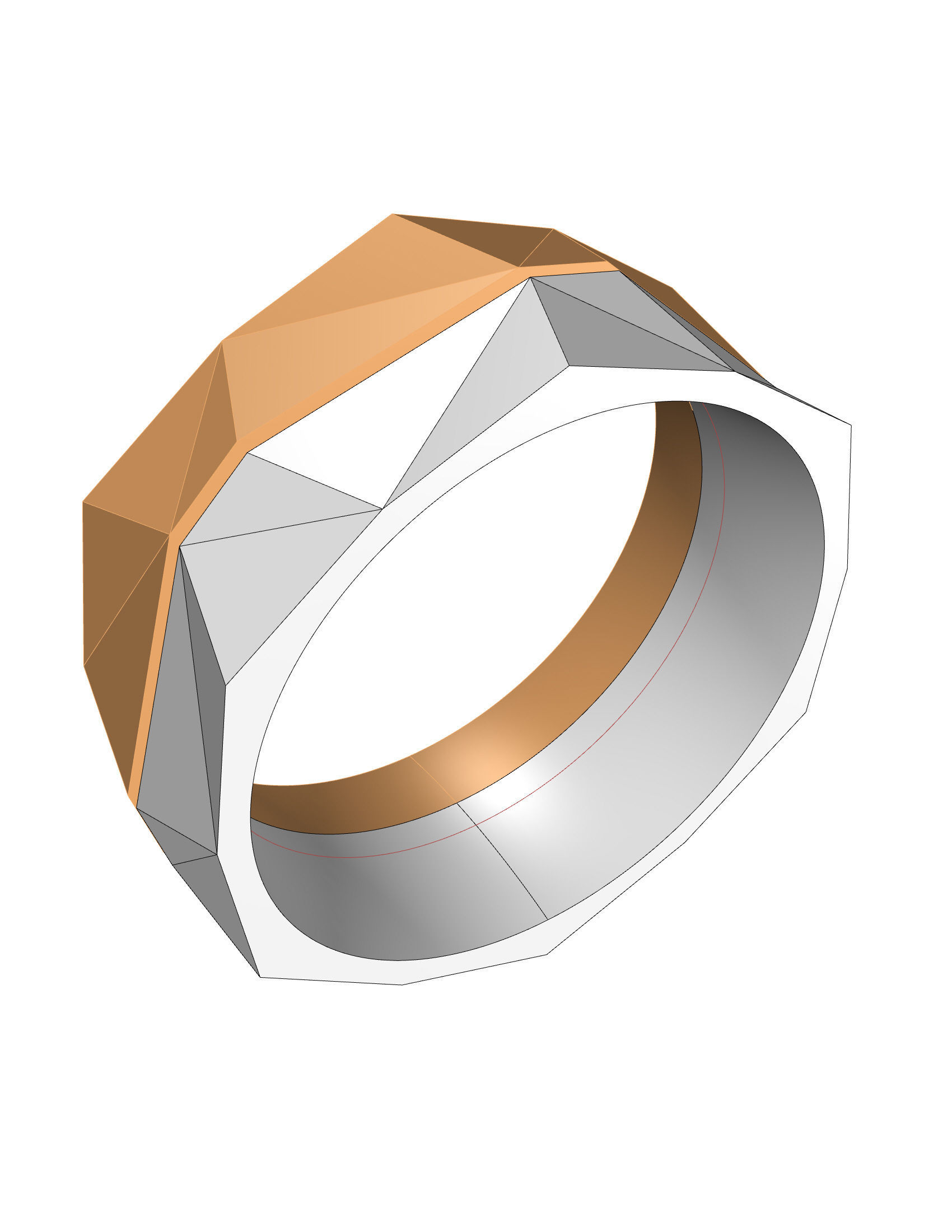 Wedding Band Men 3D print model_3