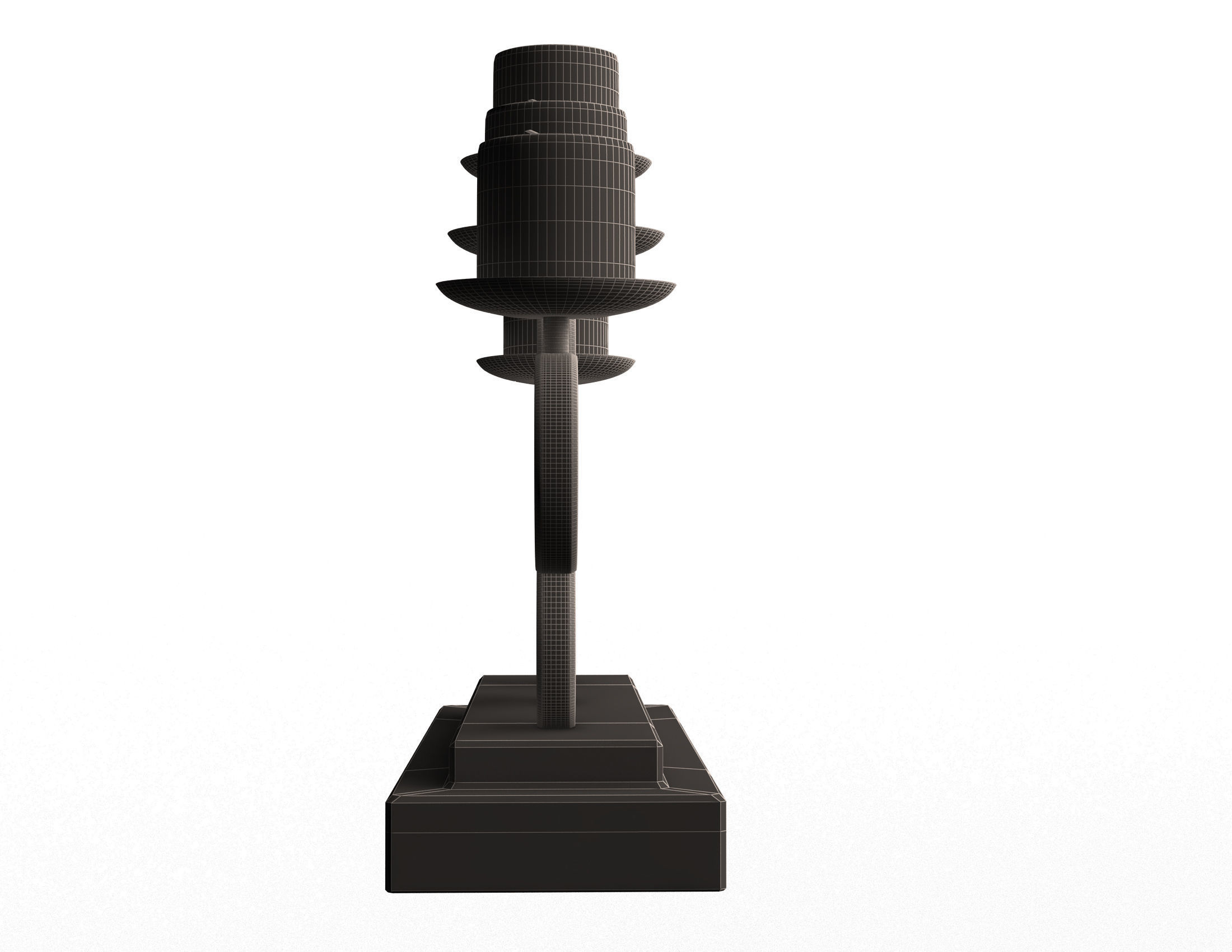 Candlestick Holder Low-poly 3D model_5
