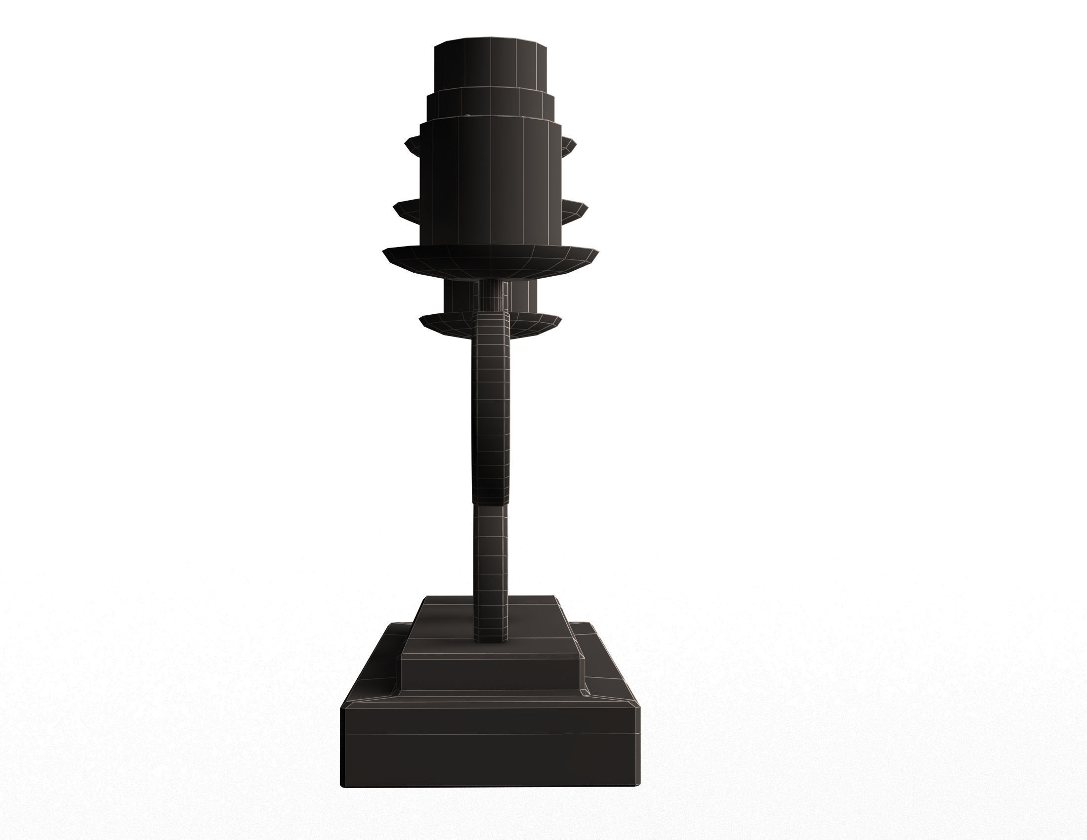 Candlestick Holder Low-poly 3D model_6