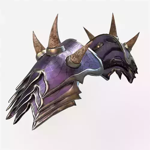 Elf Female Shoulder Armor Set Low-poly 3D model
