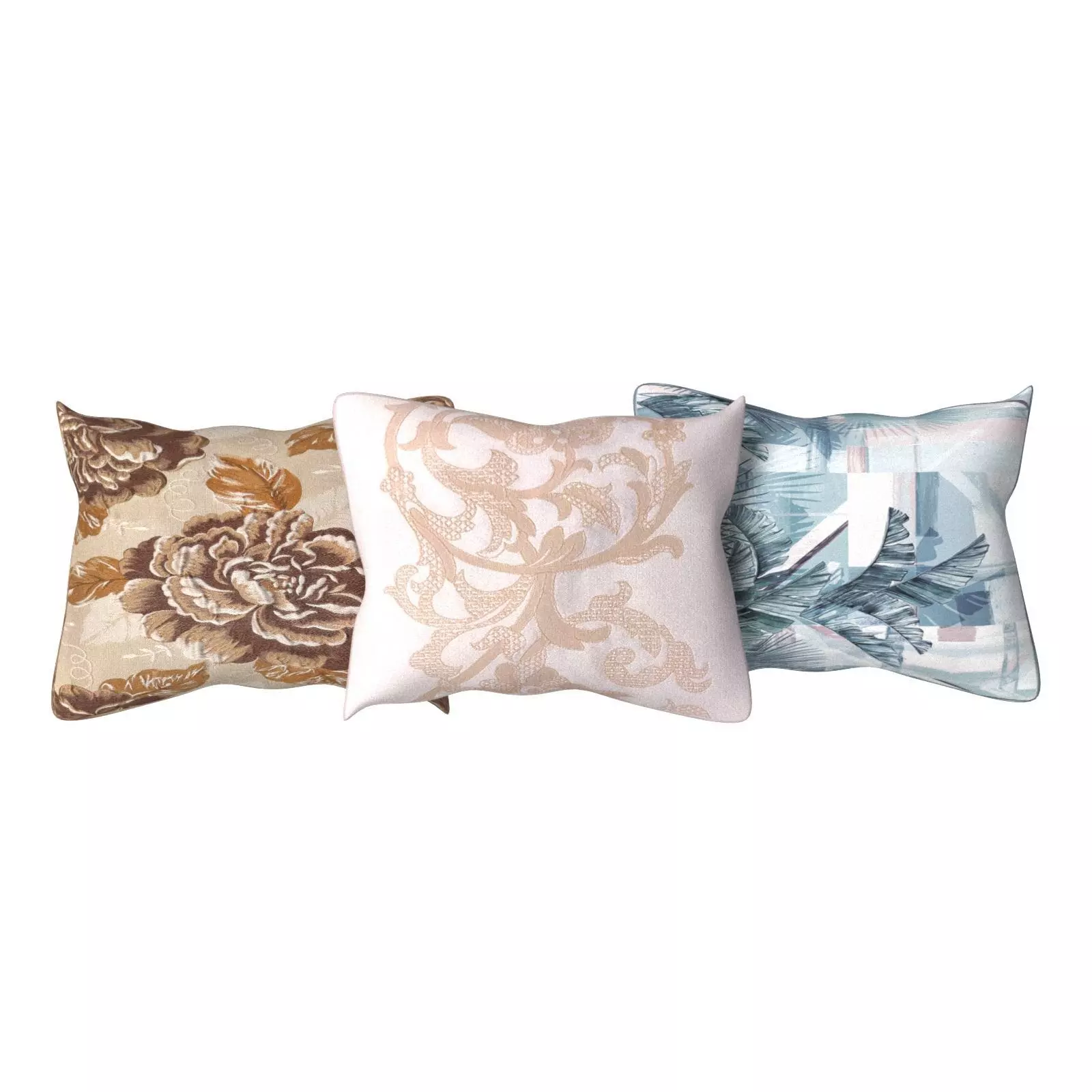 Pillows set of three 3D model