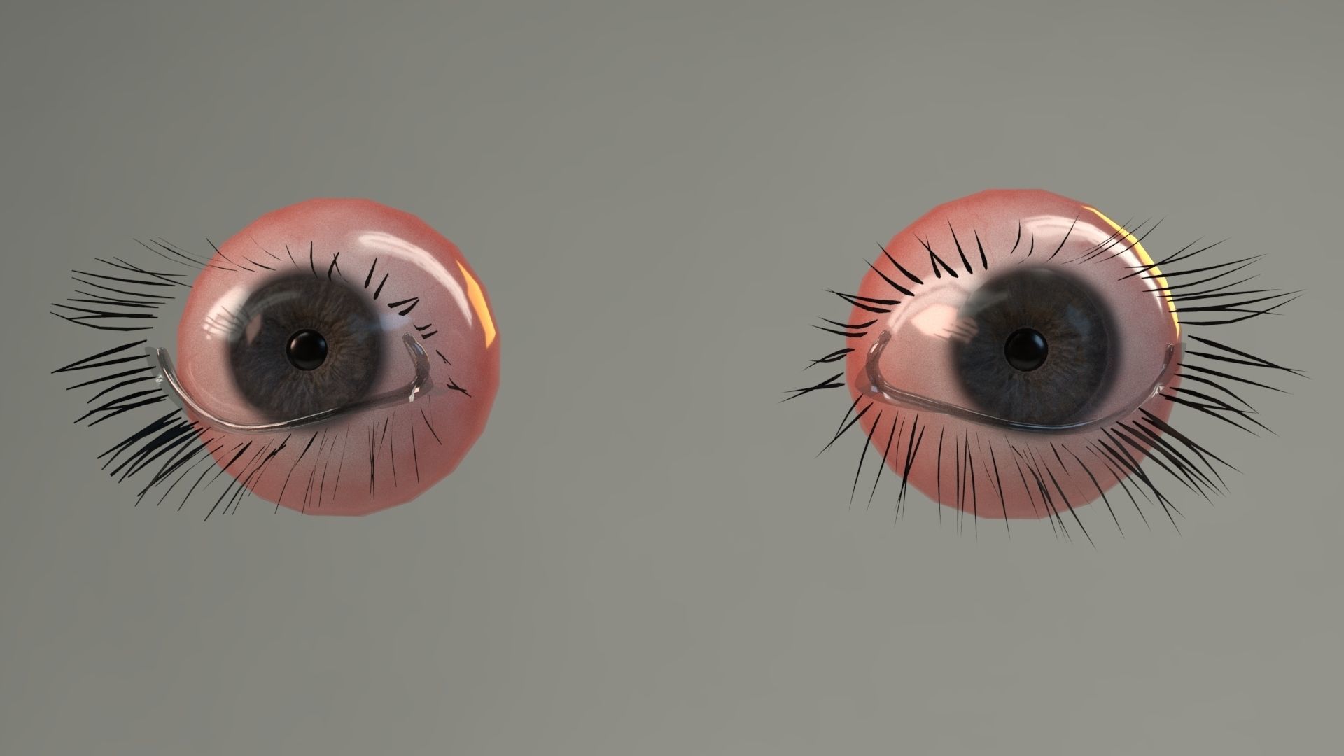 Realistic PBR Eye Set 8 Pieces Low-poly 3D model_2
