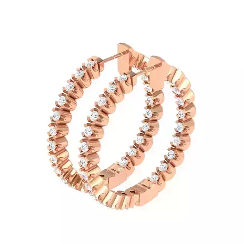 Women Earrings 3dm stl render detail 