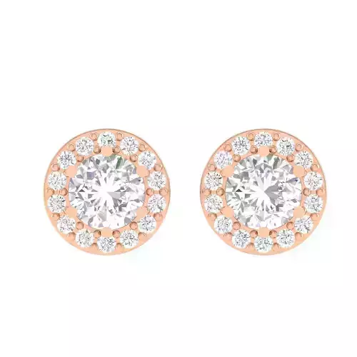 Women Round Earrings 3dm stl render detail