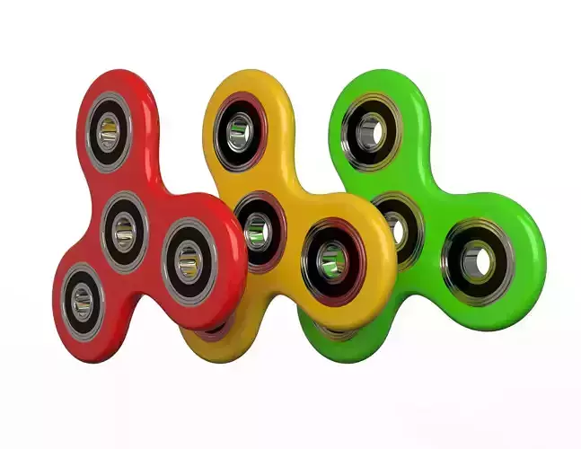 Fidget Spinner Low-poly 3D model