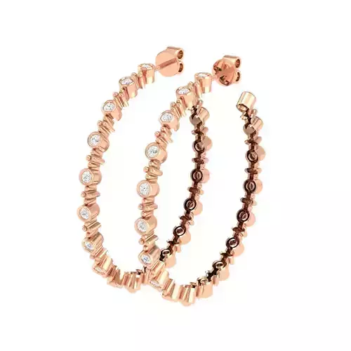 Women Earrings 3dm stl render detail 