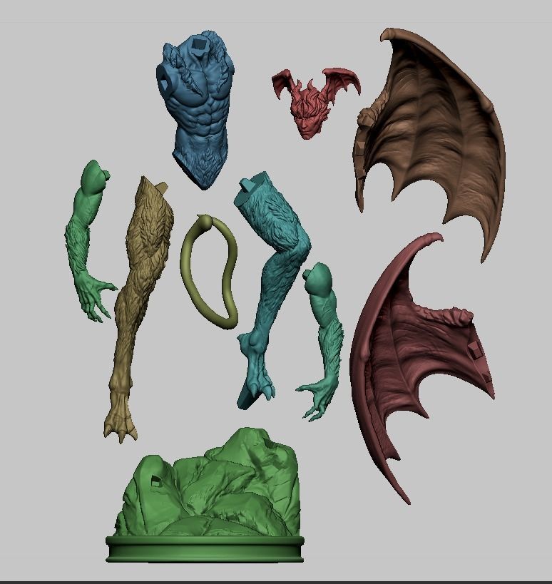 Devilman  Statue 3D print model_7