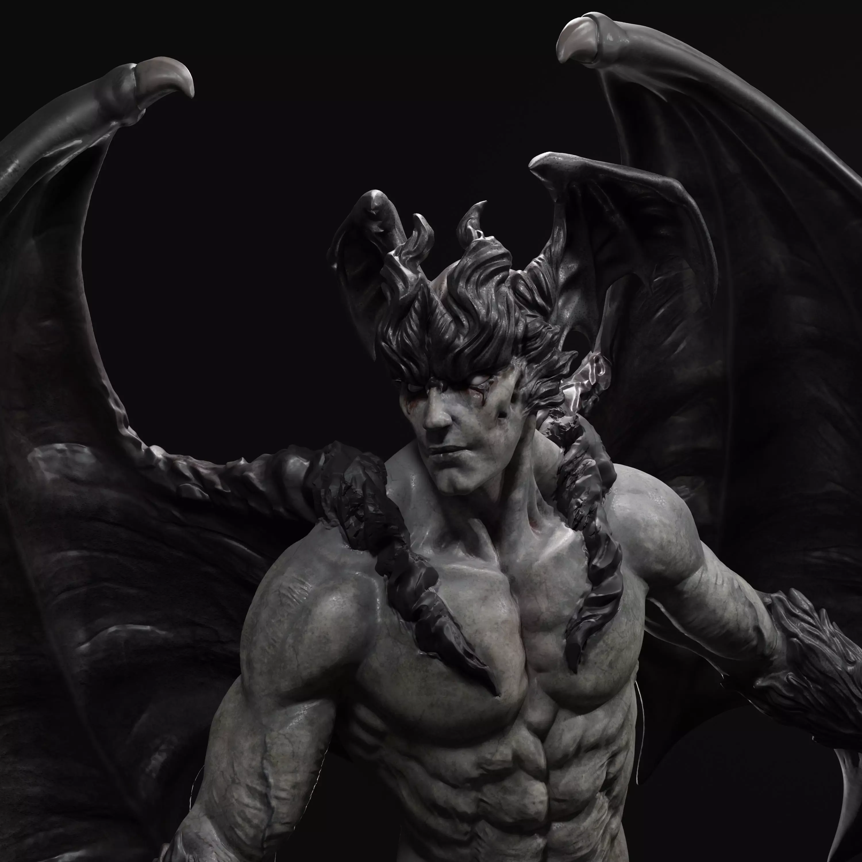 Devilman  Statue 3D print model_0