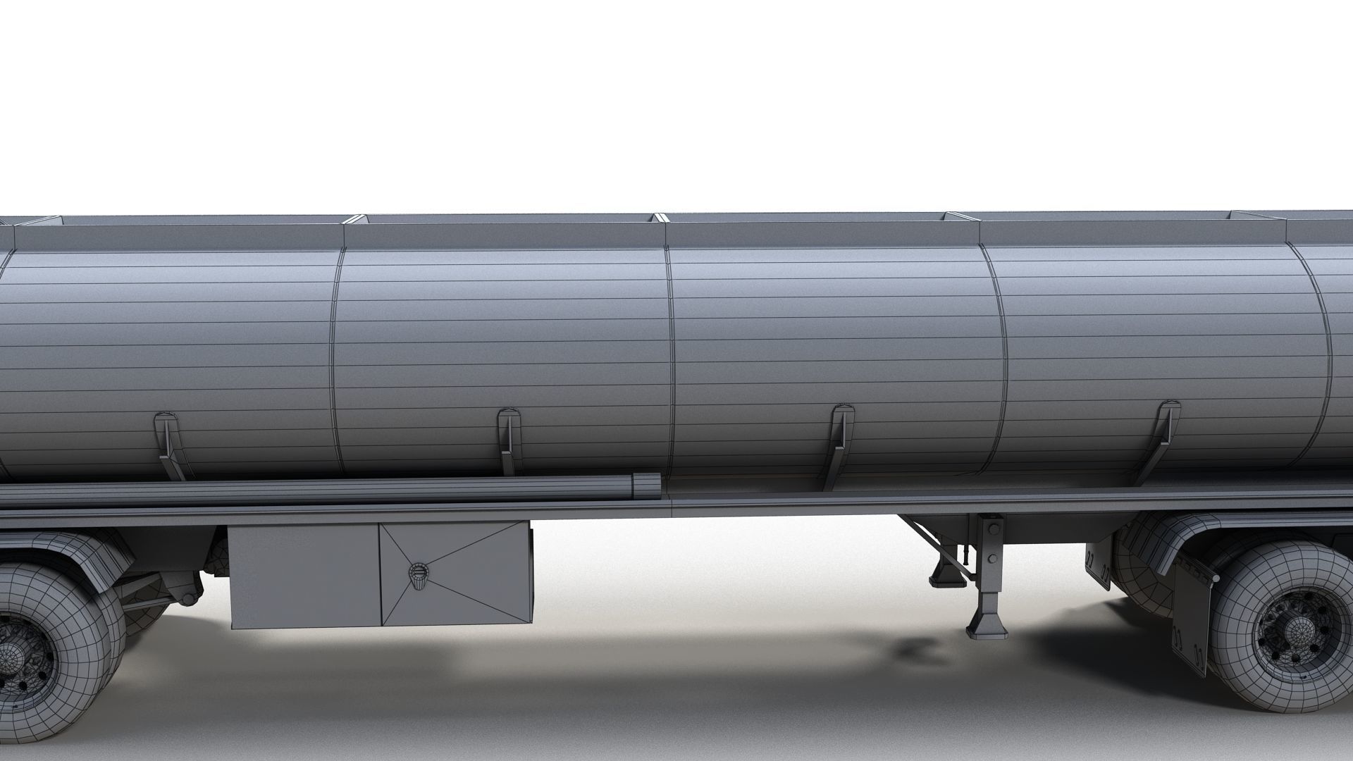 Industrial International Durastar fuel trailer Low-poly 3D model_23