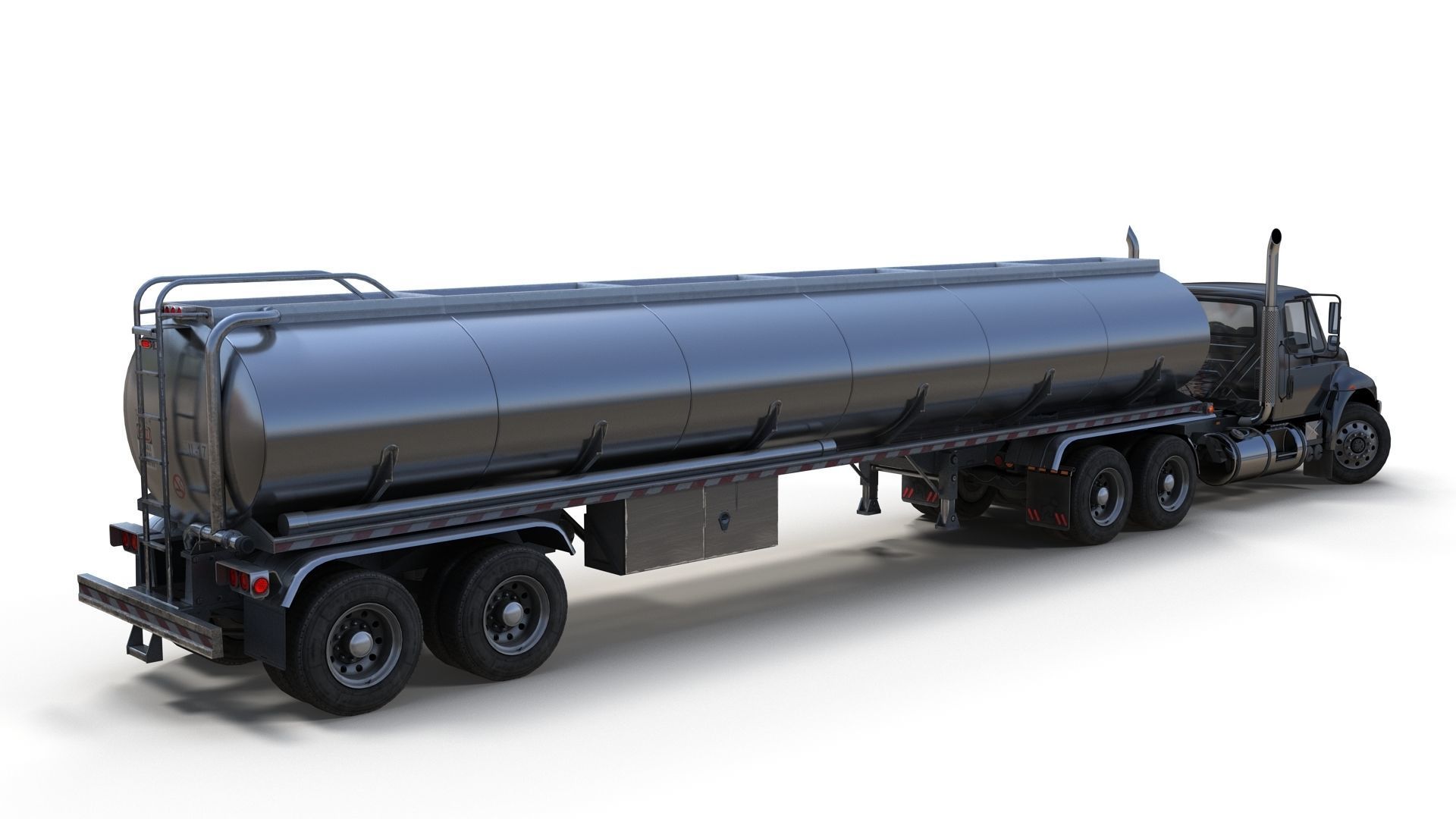 Industrial International Durastar fuel trailer Low-poly 3D model_3