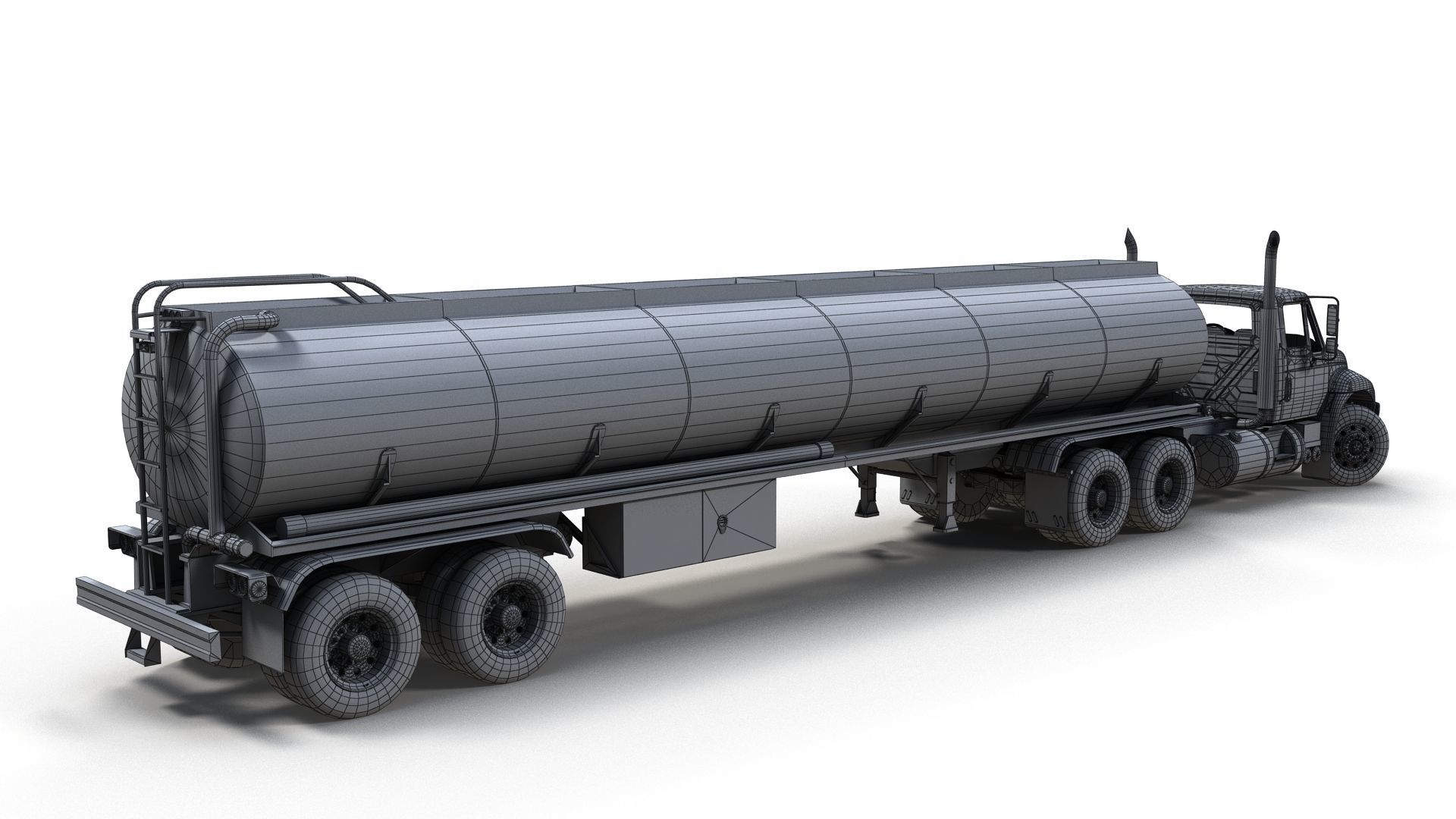 Industrial International Durastar fuel trailer Low-poly 3D model_17