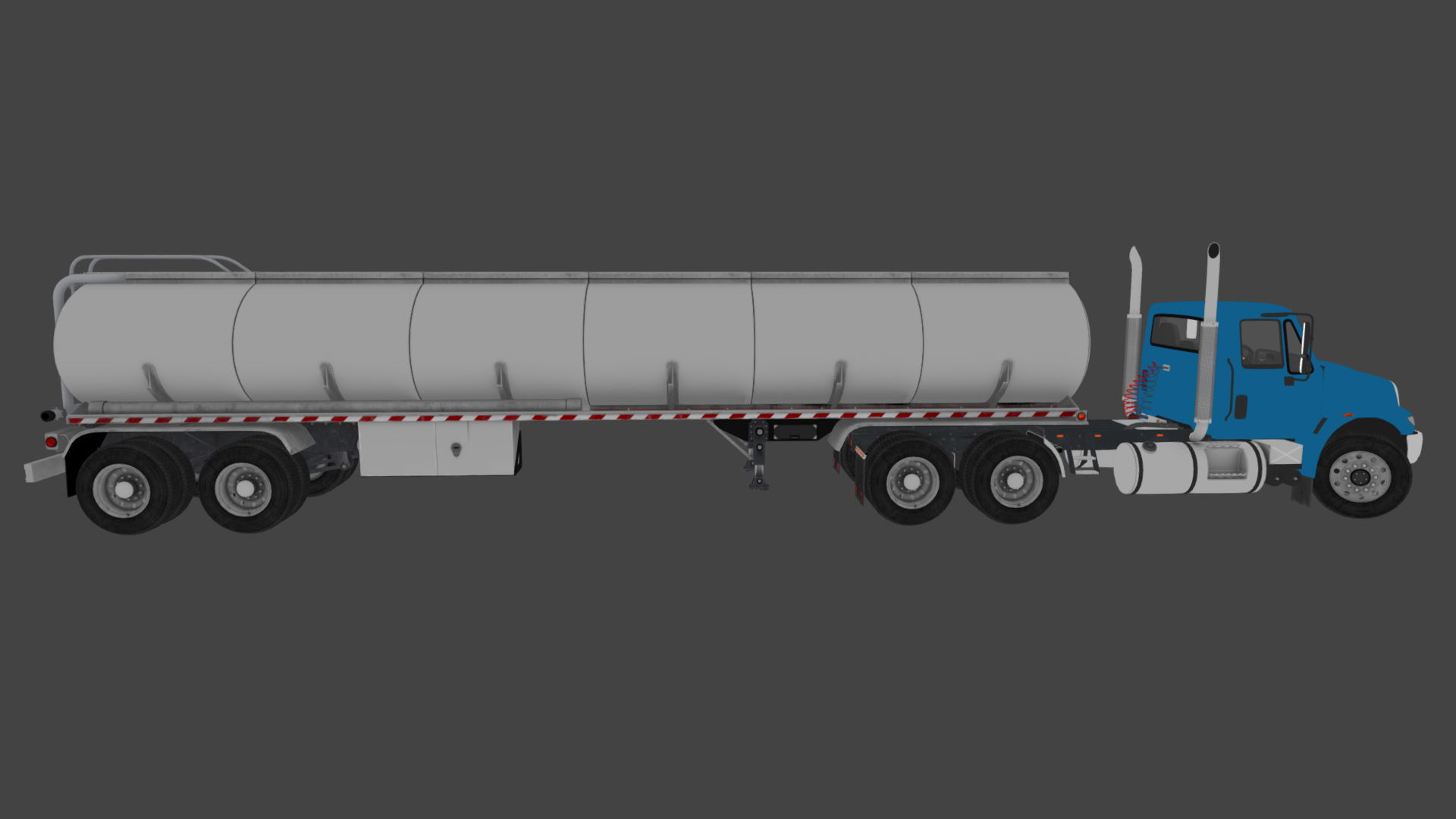 Industrial International Durastar fuel trailer Low-poly 3D model_47