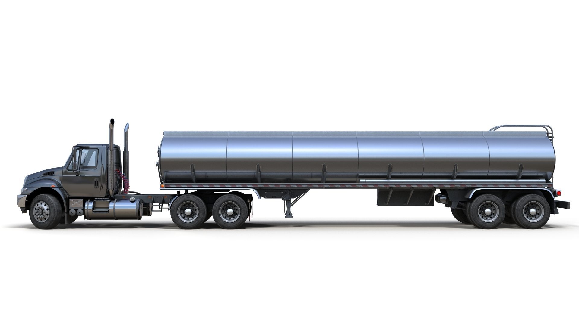 Industrial International Durastar fuel trailer Low-poly 3D model_13