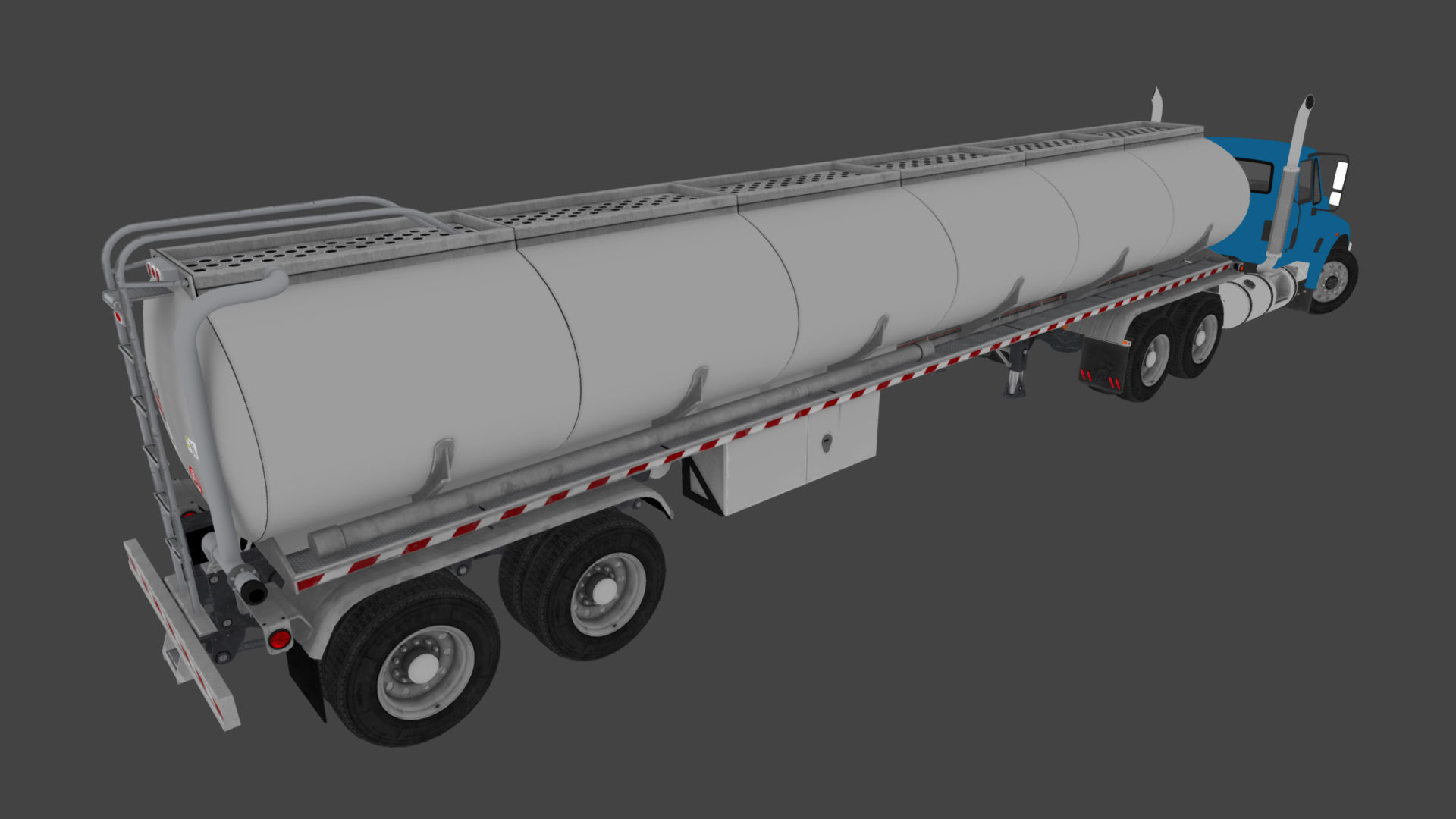 Industrial International Durastar fuel trailer Low-poly 3D model_49