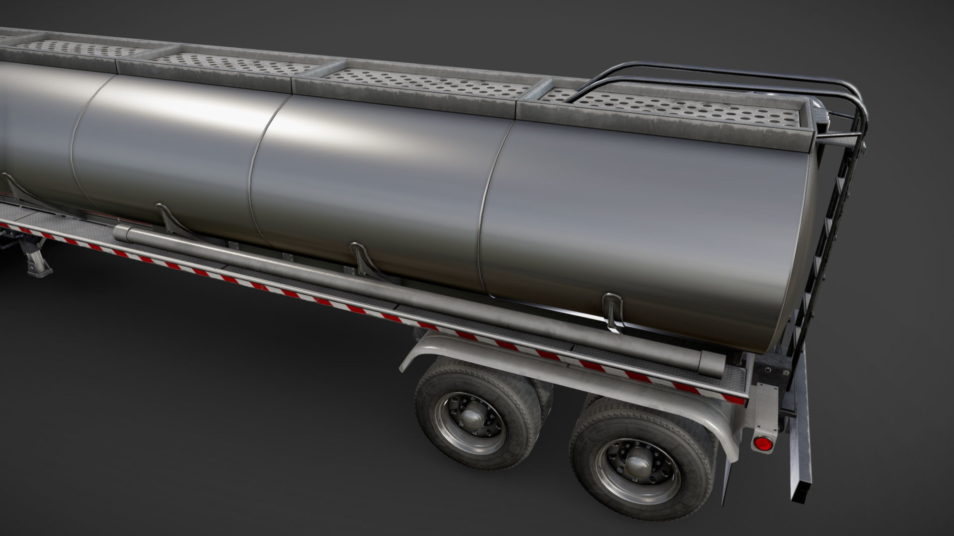 Industrial International Durastar fuel trailer Low-poly 3D model_32