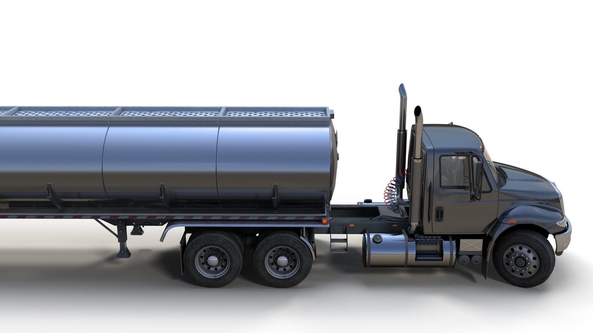 Industrial International Durastar fuel trailer Low-poly 3D model_7