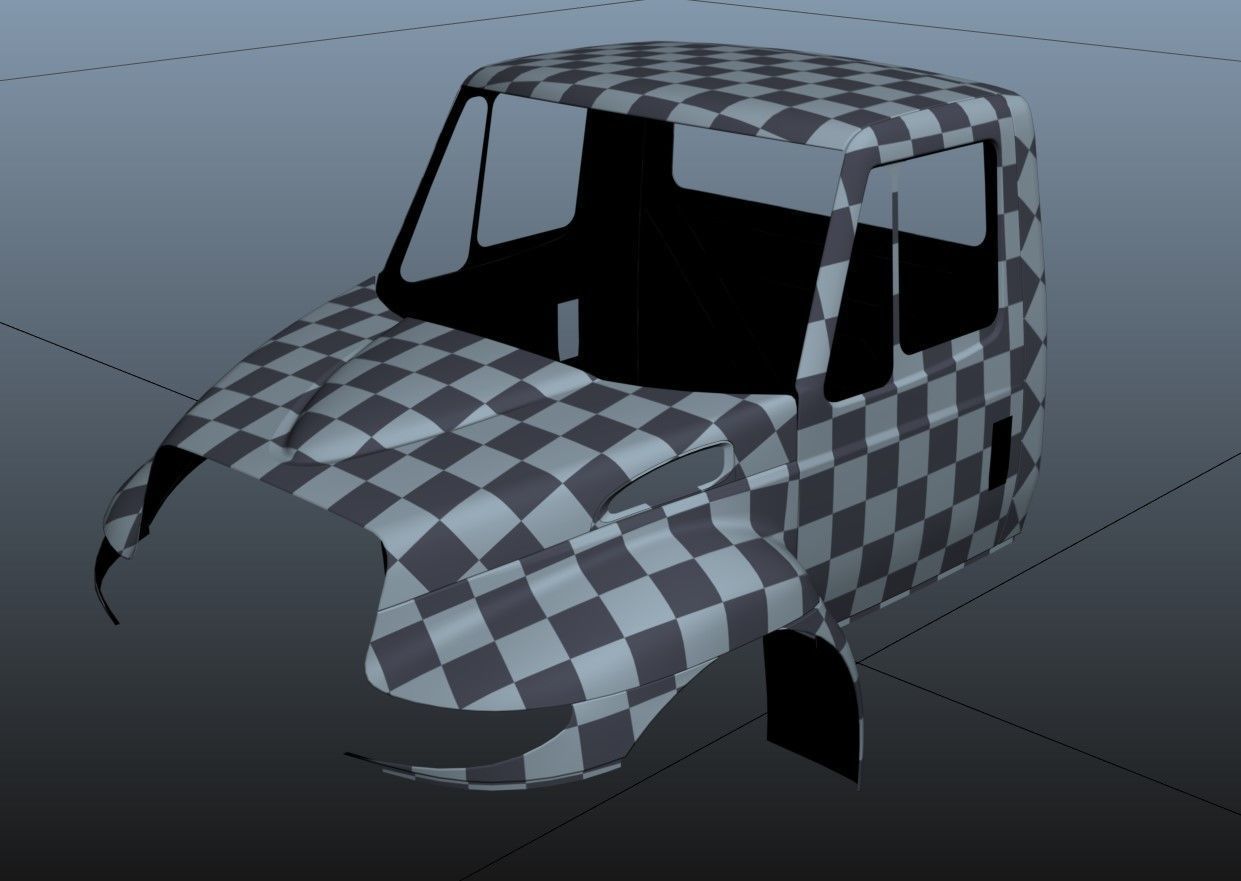 Industrial International Durastar fuel trailer Low-poly 3D model_53