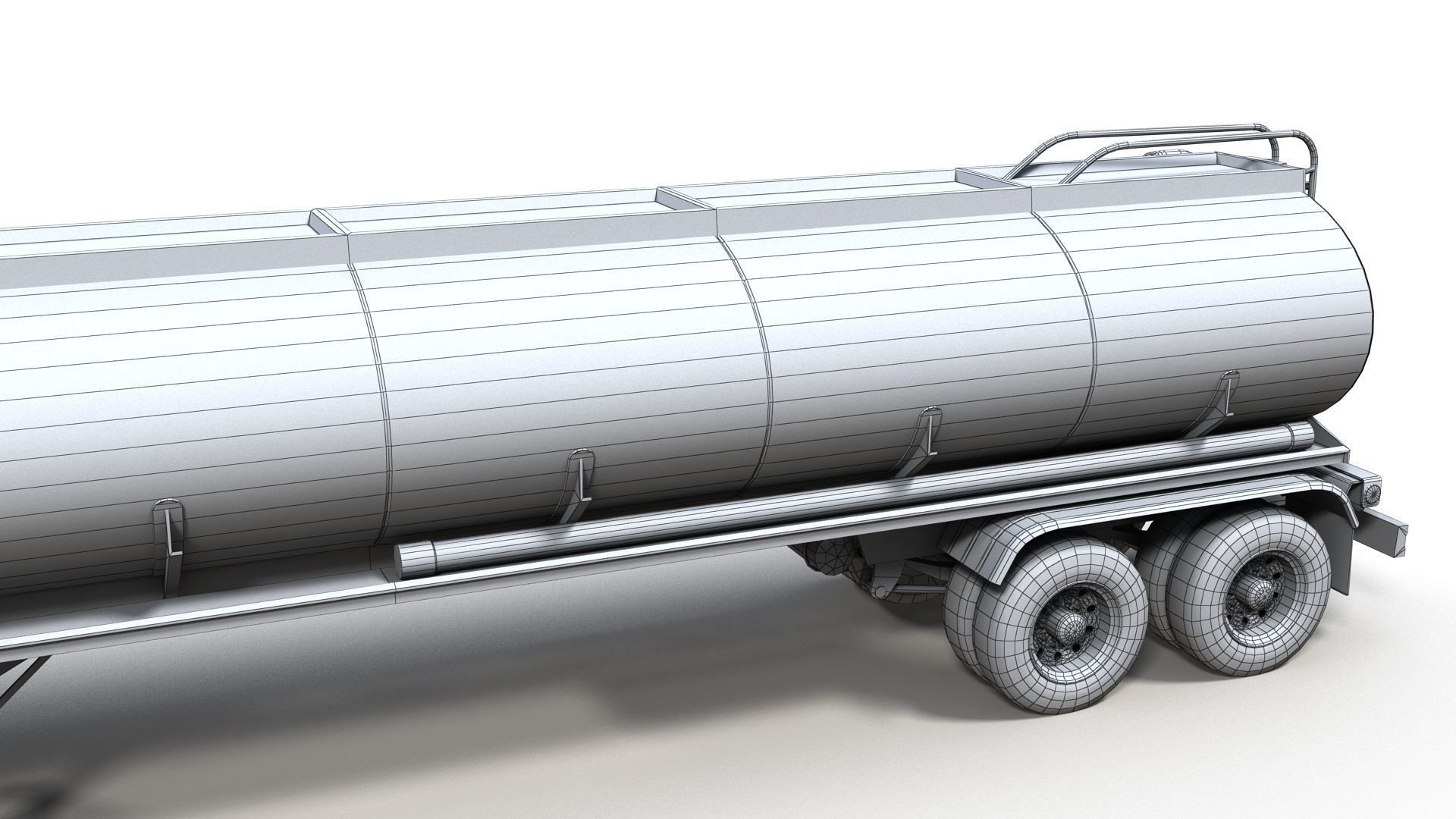 Industrial International Durastar fuel trailer Low-poly 3D model_20