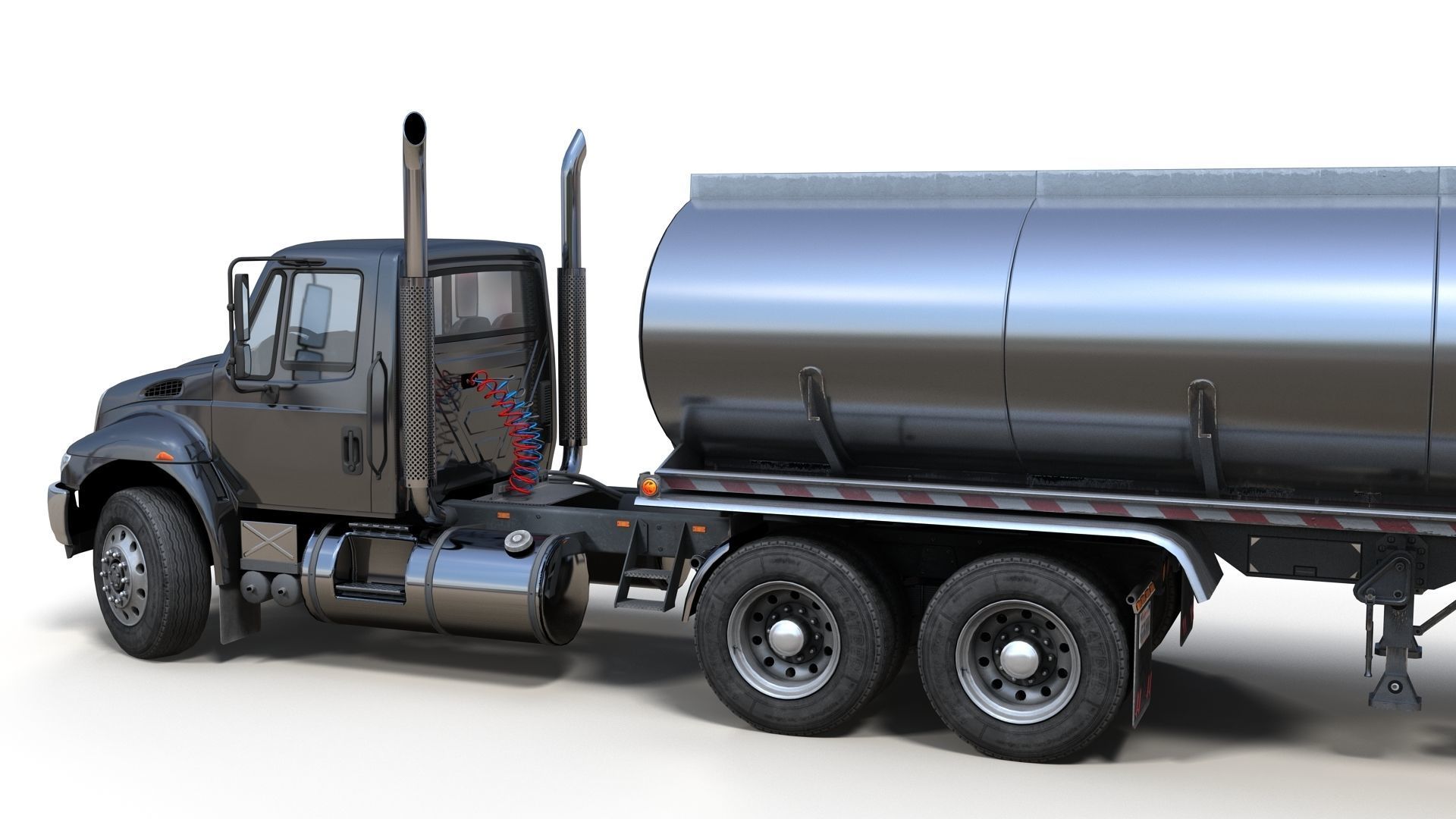 Industrial International Durastar fuel trailer Low-poly 3D model_5