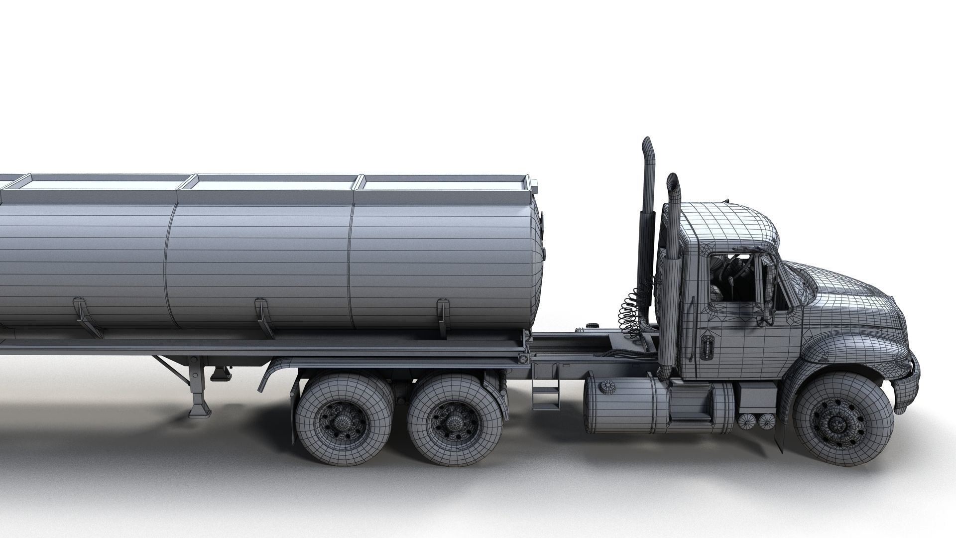 Industrial International Durastar fuel trailer Low-poly 3D model_21