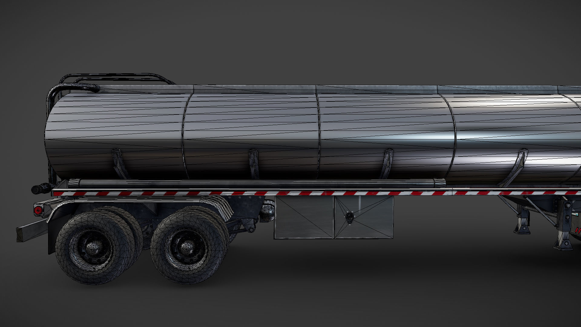 Industrial International Durastar fuel trailer Low-poly 3D model_42