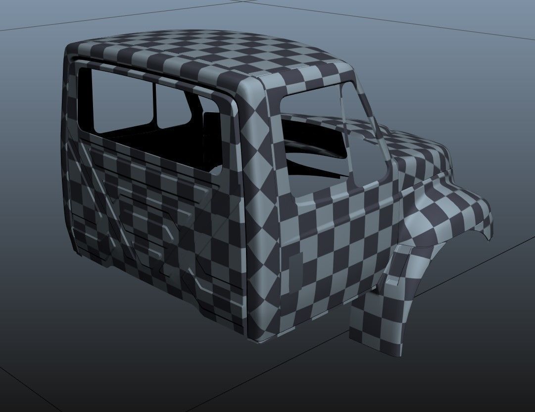Industrial International Durastar fuel trailer Low-poly 3D model_54