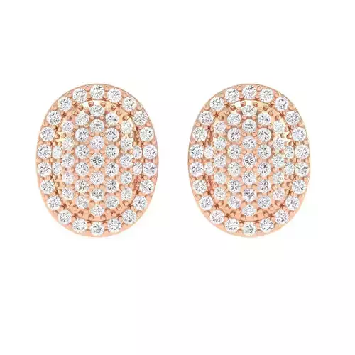 Women Round Earrings 3dm stl render detail