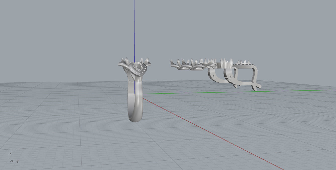 Ring and Earrings  3D print model_15