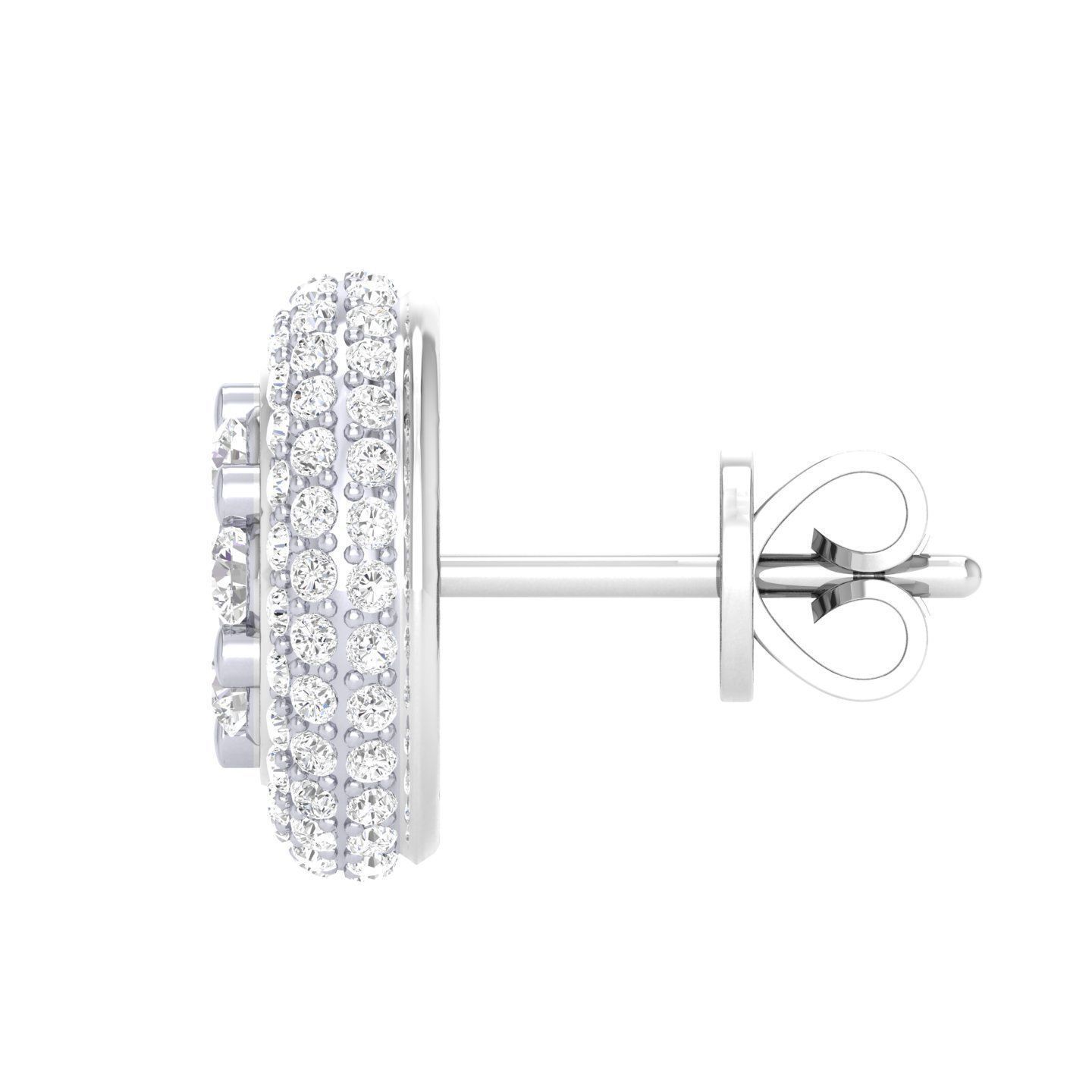 Women Round Earrings 3dm stl render detail 3D print model_4