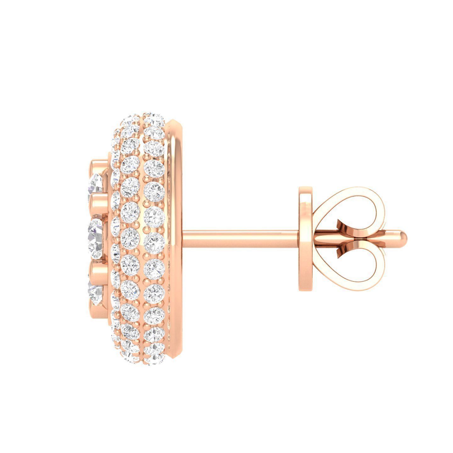 Women Round Earrings 3dm stl render detail 3D print model_1