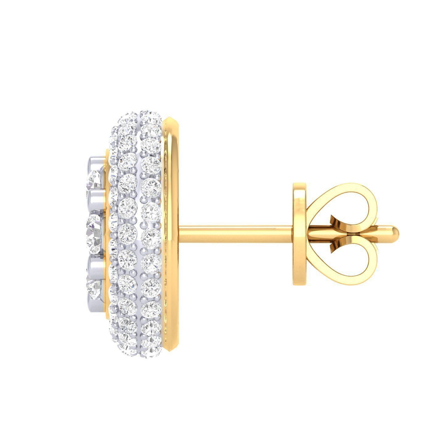 Women Round Earrings 3dm stl render detail 3D print model_7