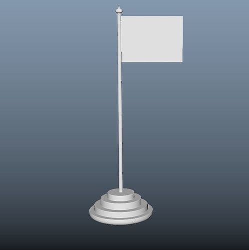 Flag 3d Model pole Free 3D model