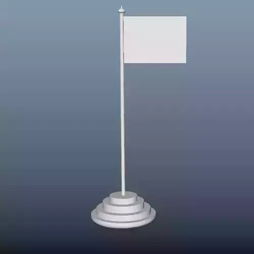 Flag 3d Model pole