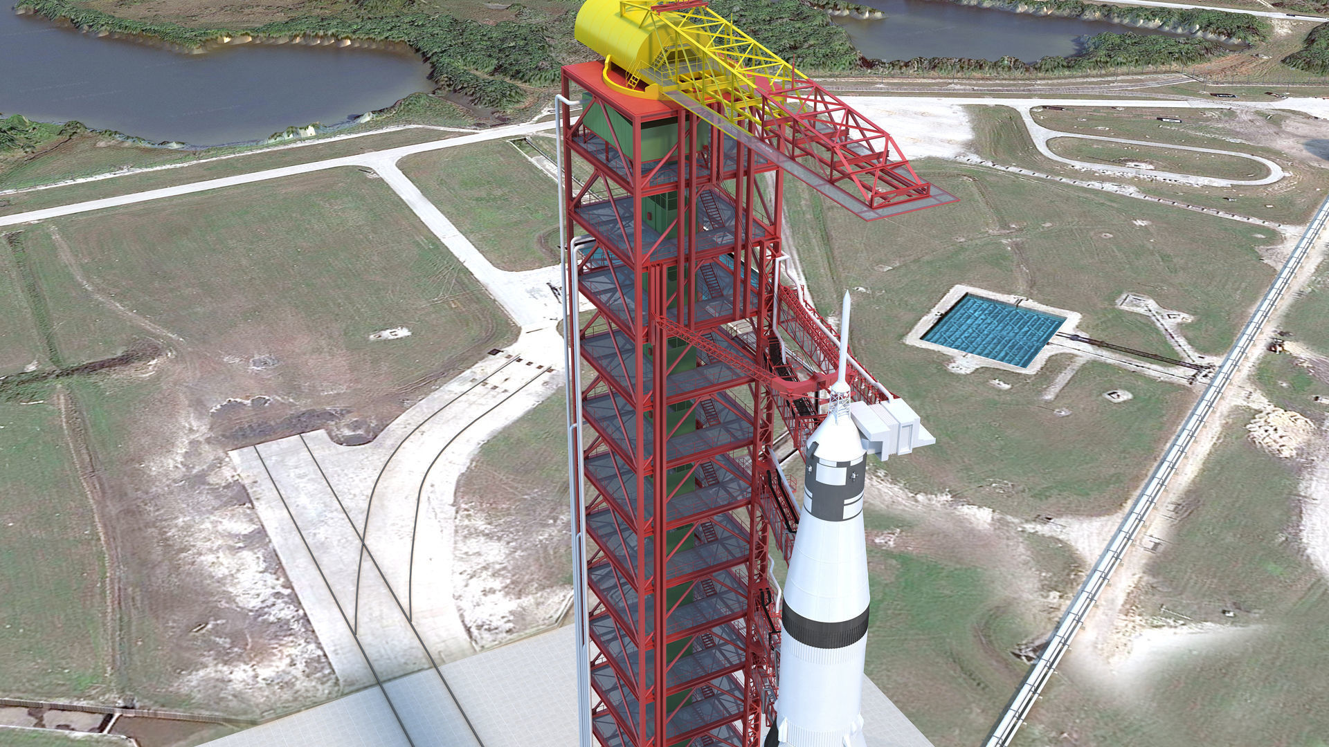 Saturn 5 Launch Pad 3D model_7