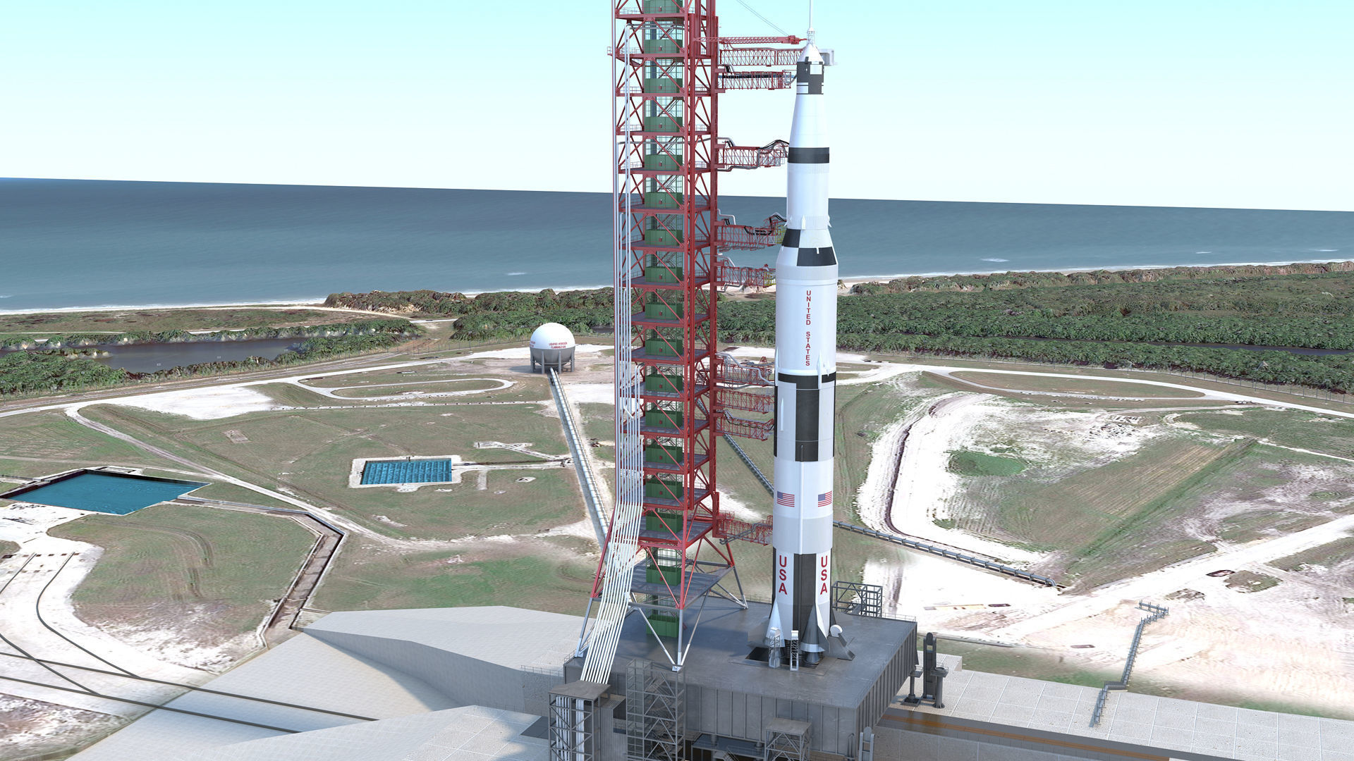 Saturn 5 Launch Pad 3D model_6