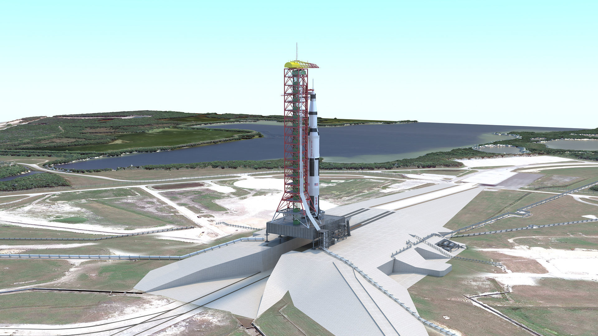 Saturn 5 Launch Pad 3D model_4