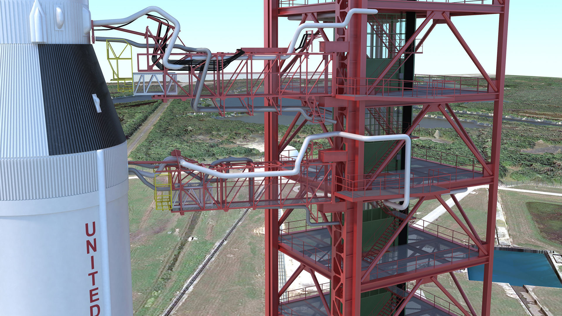 Saturn 5 Launch Pad 3D model_8