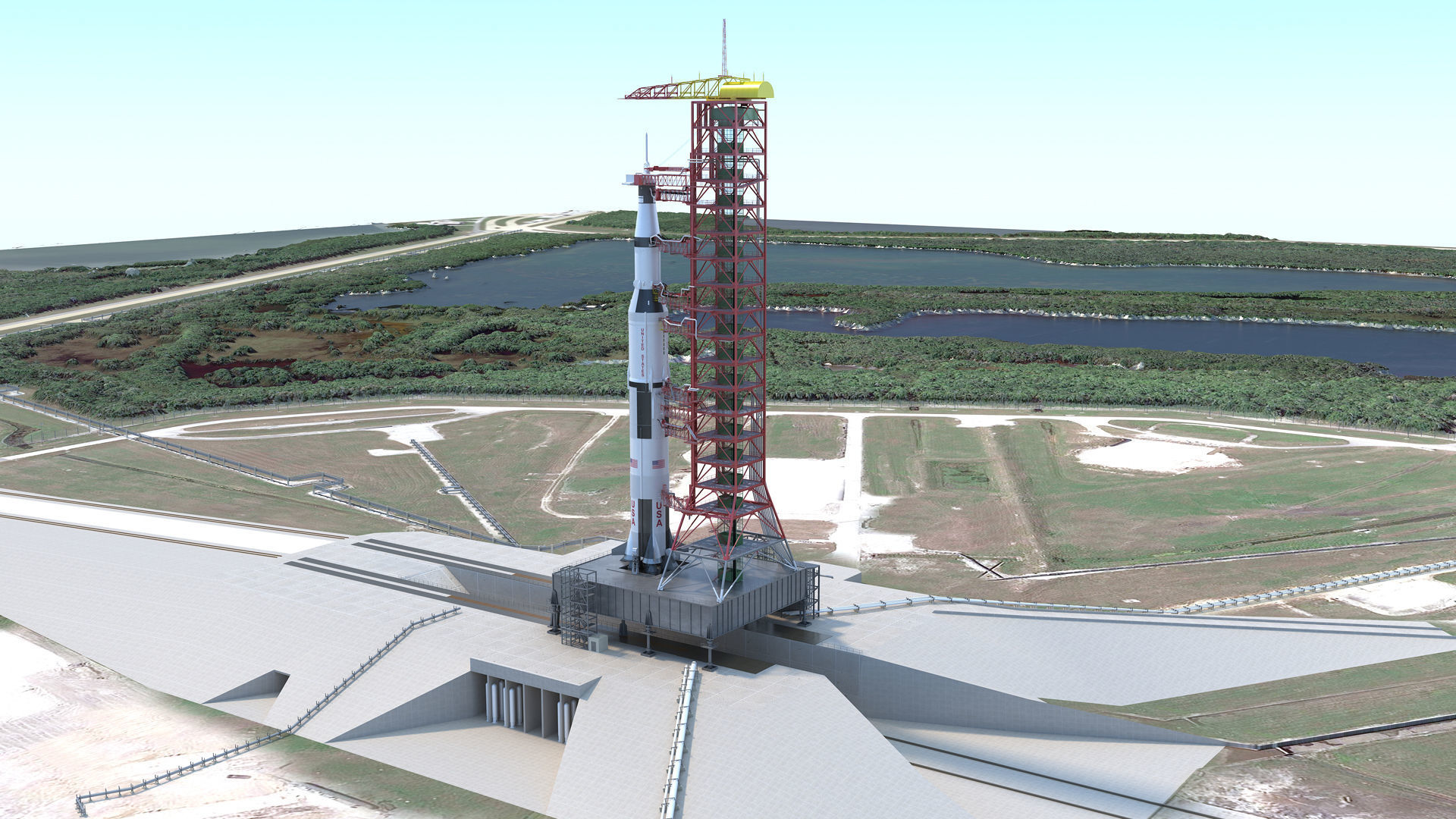 Saturn 5 Launch Pad 3D model_2