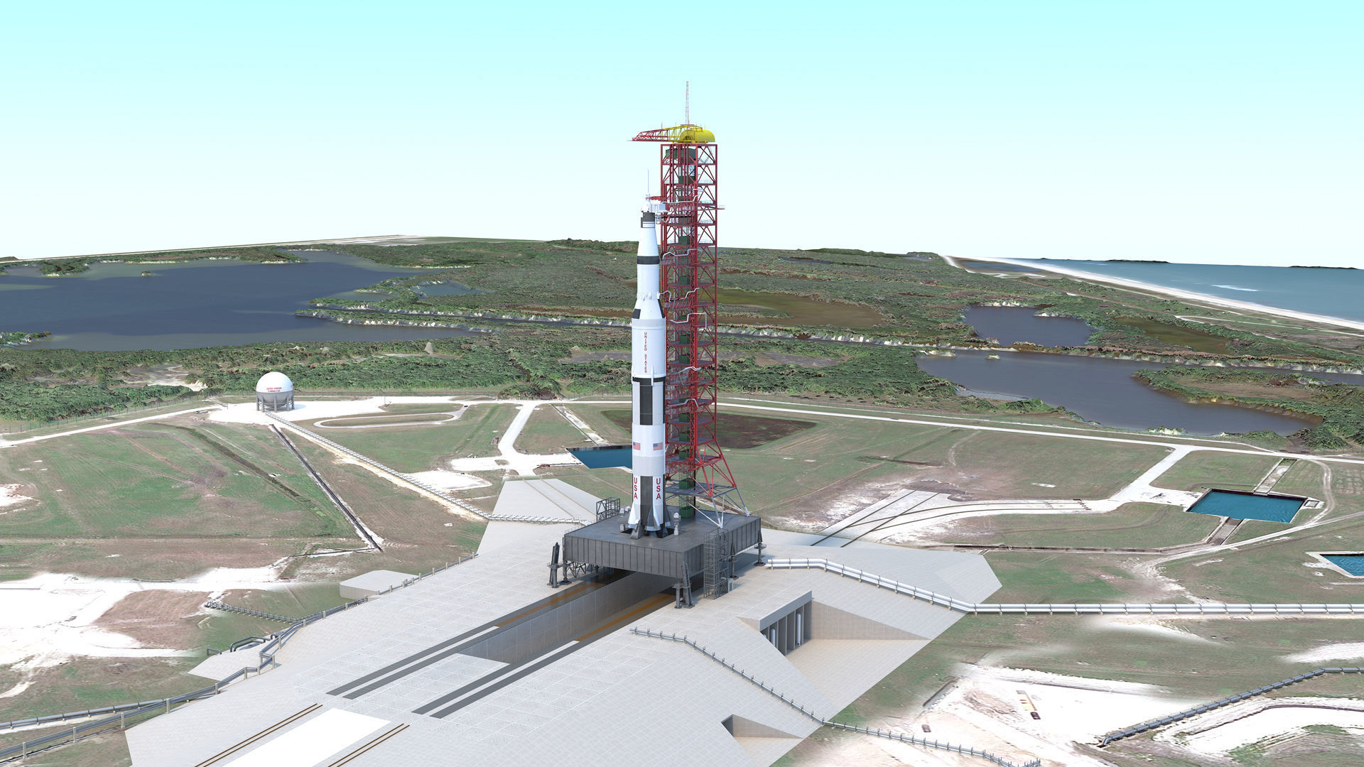 Saturn 5 Launch Pad 3D model_3