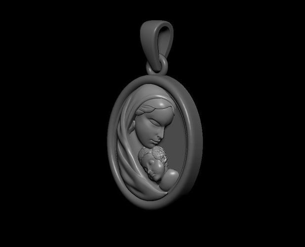 Virgin mother of god pendant 3D print model