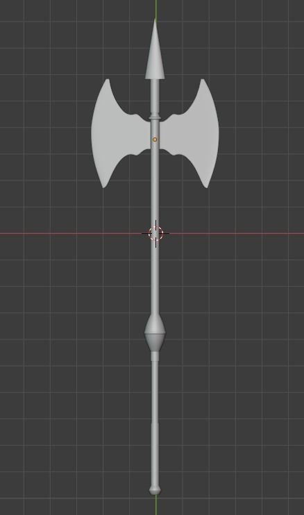 Halberd medieval weapon Free 3D model_1