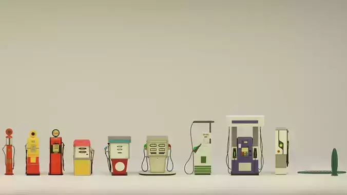 Gas Pump Pack - 9 Different Years