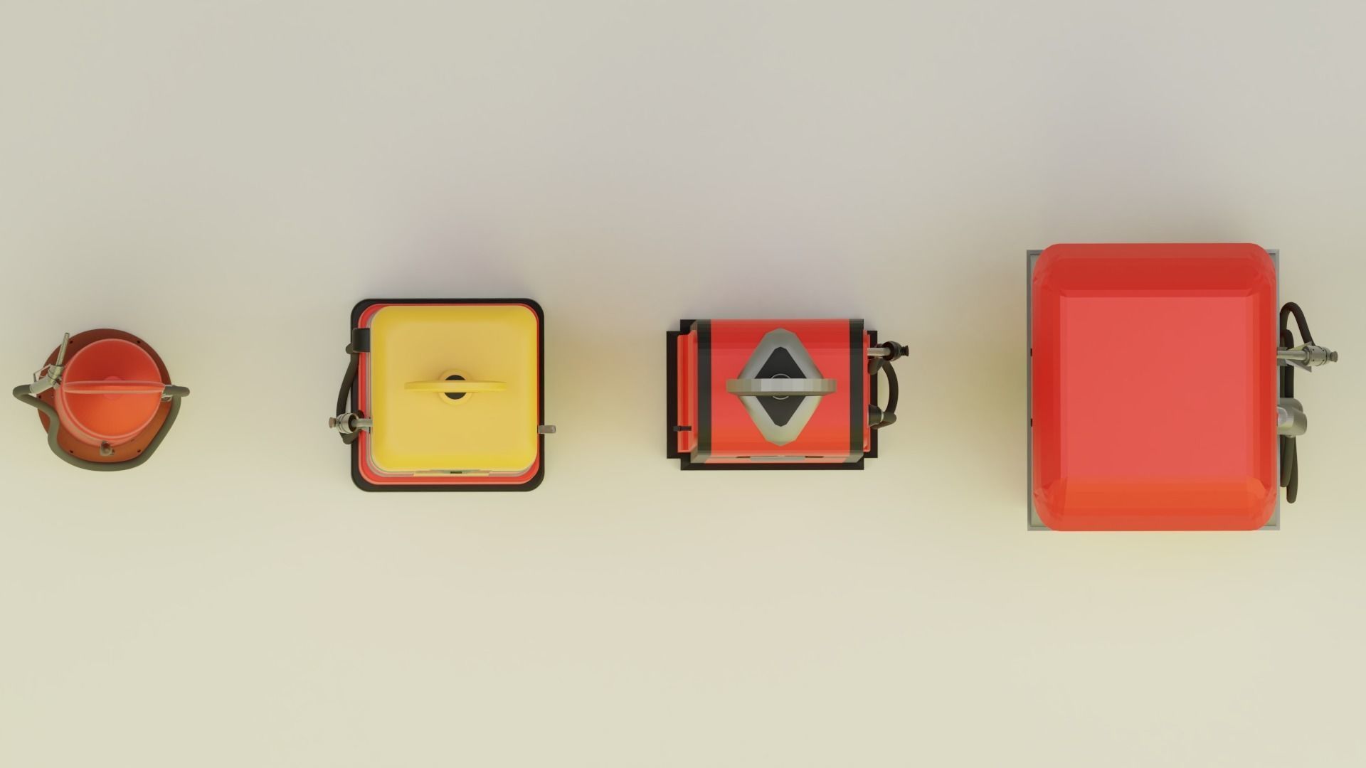 Gas Pump Pack - 9 Different Years 3D model_14