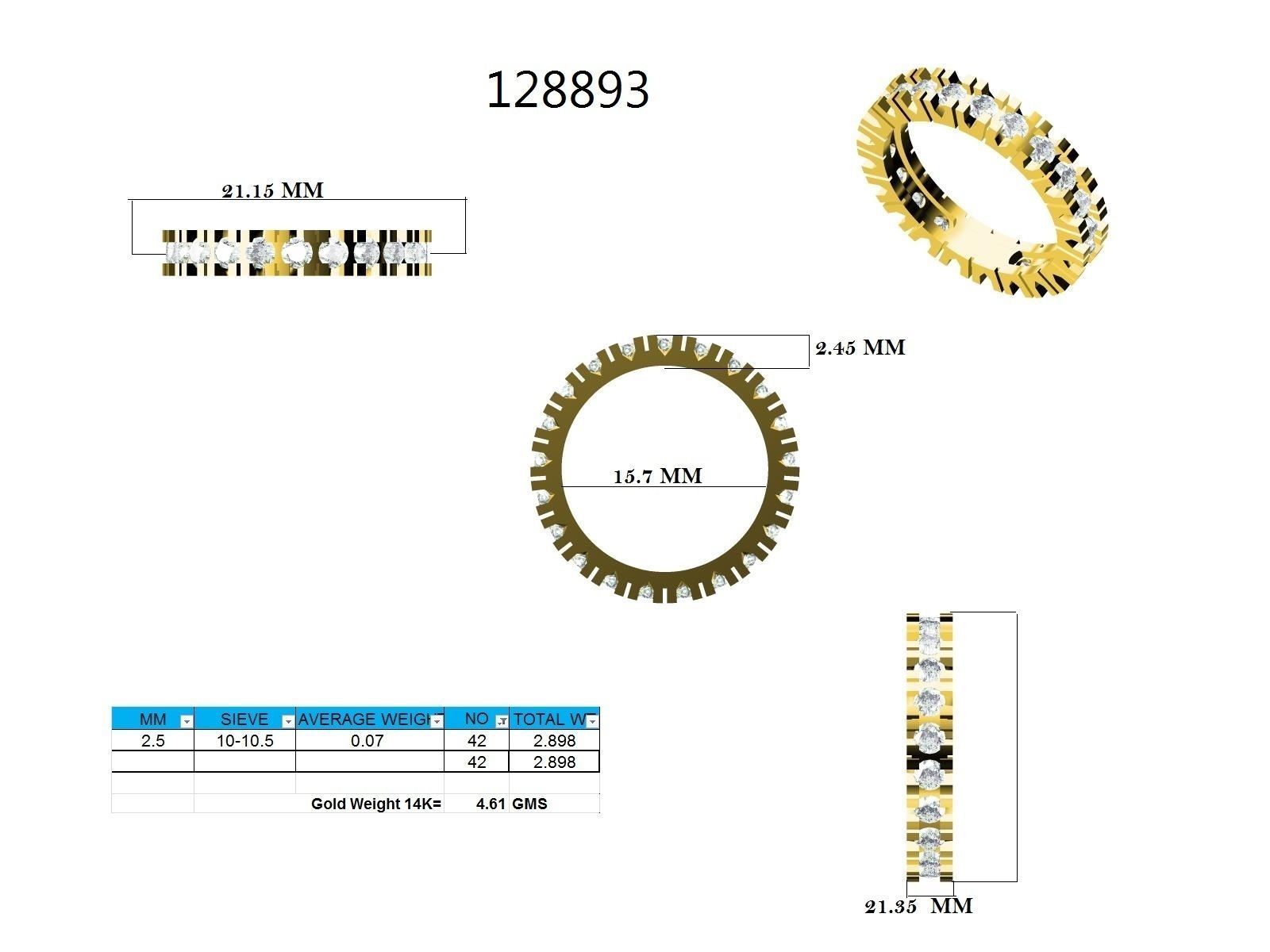 Ring - 128893 3D print model_12