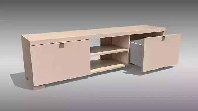 TV Stand 01 Low-poly 3D model