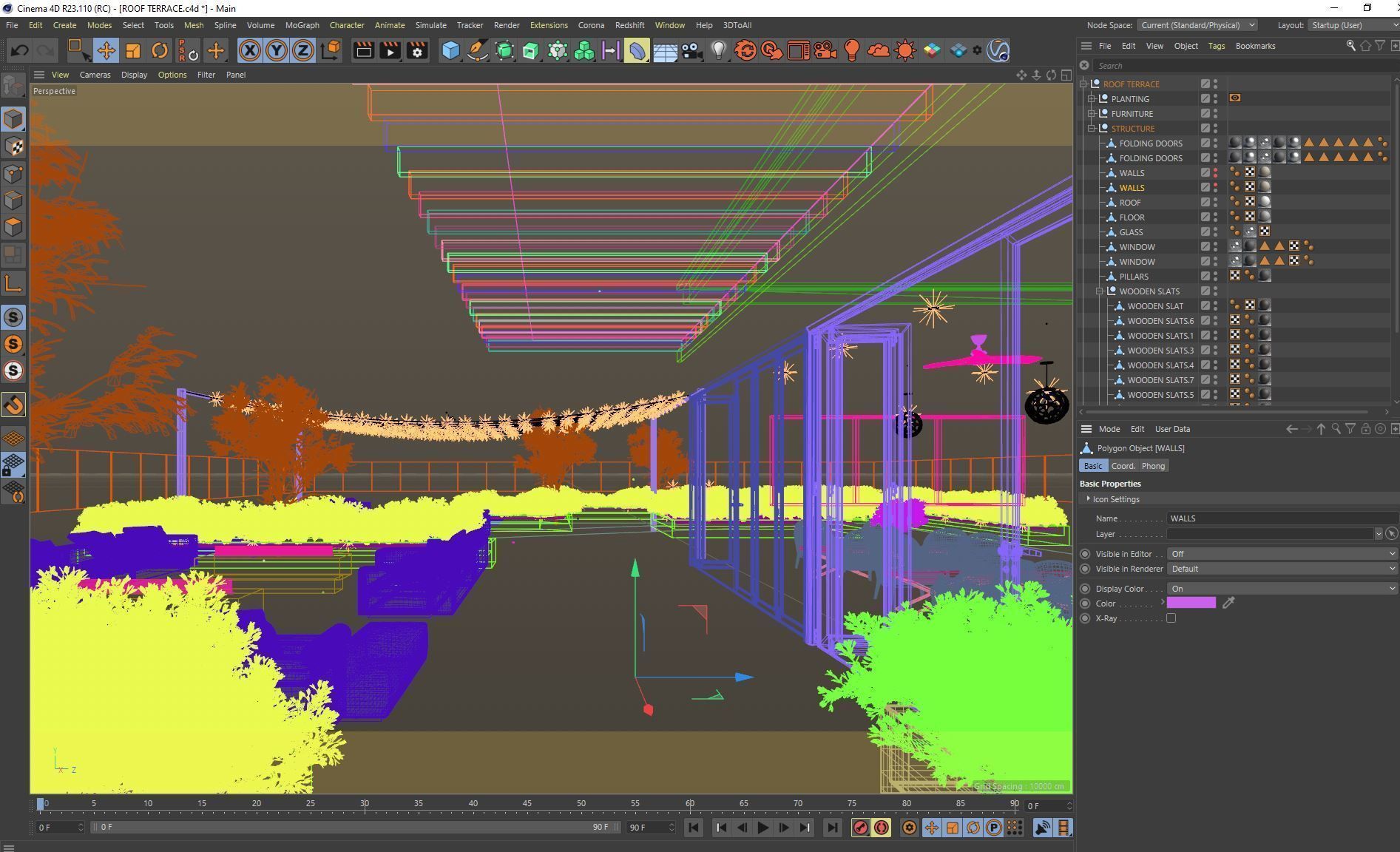 Corona - C4D scene files - Roof Terrace 3D model_4