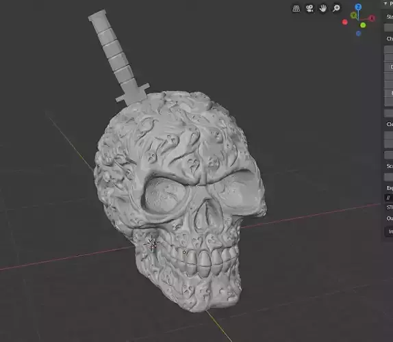 Skull of souls stabbed